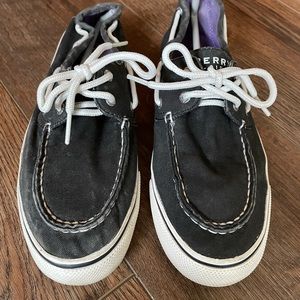Black Sperry Top Sider canvas women’s size 8 used